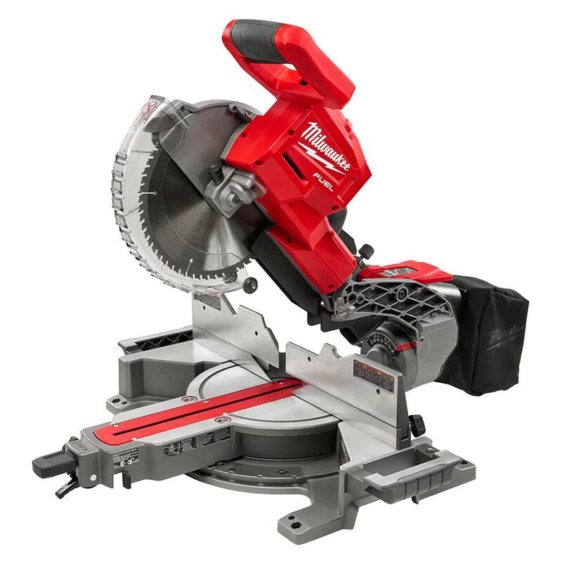 Sierra ingleteadora compuesta deslizante de bisel doble sin cable de 10 pulgadas con enrutador compacto Milwaukee M18 FUEL de 18V de iones de litio sin escobillas - 2734-20-2723-20.