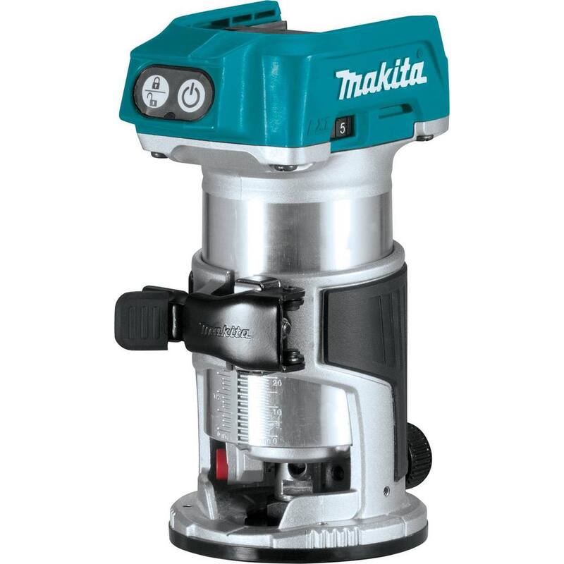 Makita 18V X2 LXT (36V) Sierra Circular sin Cepillo de 7-1/4 pulgadas Kit 5.0Ah con enrutador compacto de velocidad variable sin escobillas de 18V LXT - XSH06PT-XTR01Z