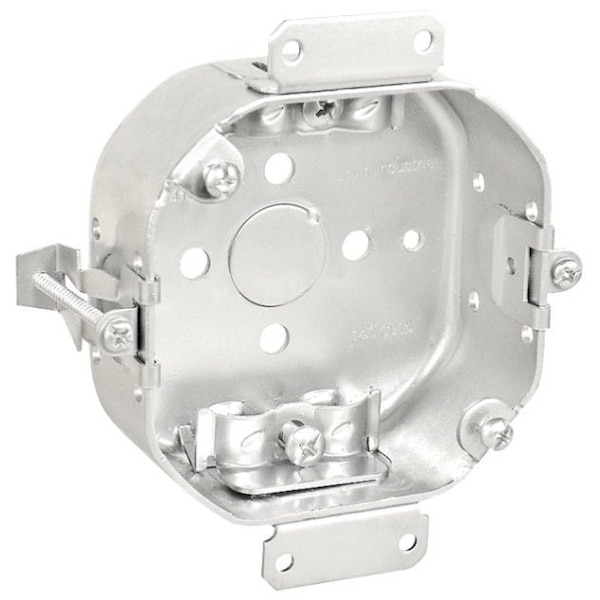 Southwire Electrical Box, 14 cu in, Octagon Box Type, Steel, Octagon Shape - 54151-OWR