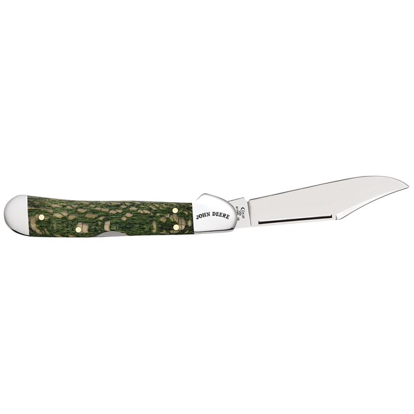 Case Cutlery 2023 Case John Deere Gift Set Smooth Green Sycamore Wood Mini Copperlock 71749L Ss Wooden Box - CAS-15765