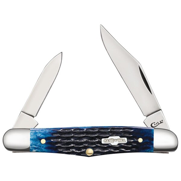 Case Cutlery 2023 Case Blue Bone Rogers Corn Cob Jig Half Whittler 6208 Ss - CAS-02862