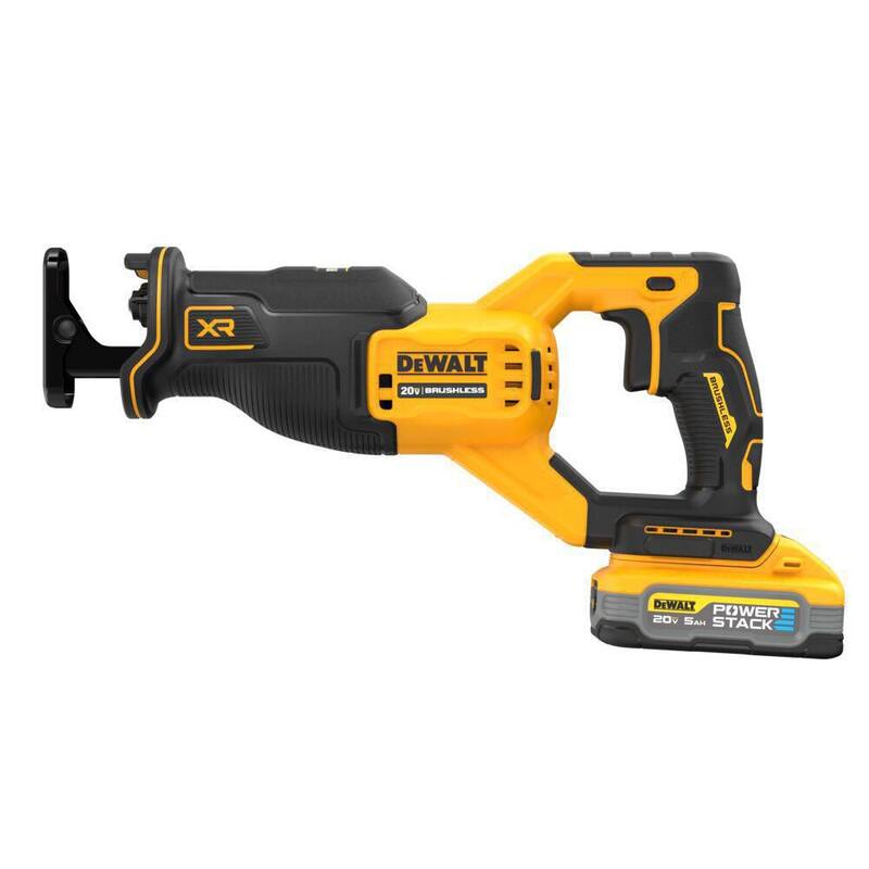 Sierra sable inalámbrica DEWALT 20V MAX de iones de litio sin escobillas con kit de batería 5.0Ah POWERSTACK y cargador - DCS382H1