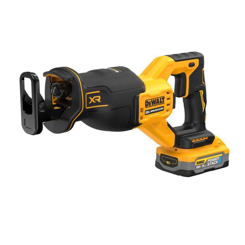 Sierra sable inalámbrica DEWALT 20V MAX de iones de litio sin escobillas con kit de batería 5.0Ah POWERSTACK y cargador - DCS382H1