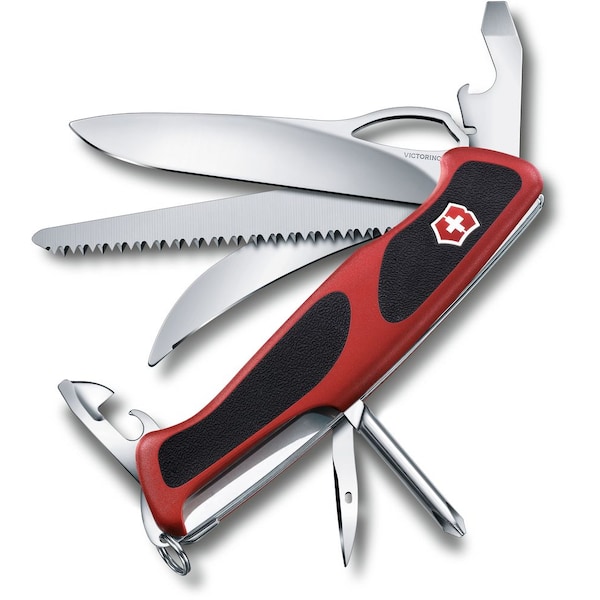 Swiss Army Brands 2023 Victorinox 0.9683.Mcus2 Rangergrip 58 Hunter, Red / Black - VIC-0.9683.MC-X2