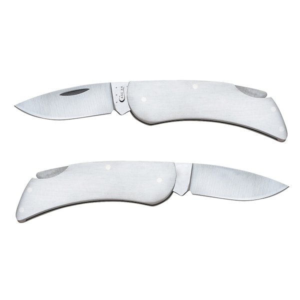 Case Cutlery 2023 Case Brushed Stainless Steel Executive Lockback M1300L Ss - CAS-07200