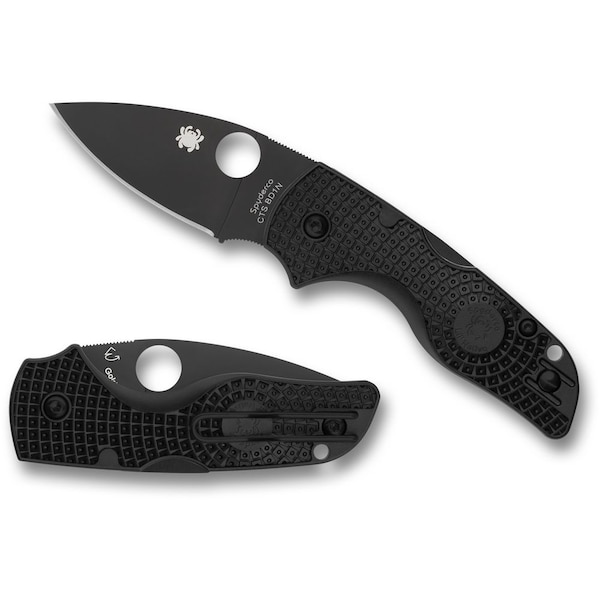 Spyderco 2024 Spyderco Reveal 14, Lil Native Black Lightweight Black Blade, Plain Edge - SPY-C230PBBK