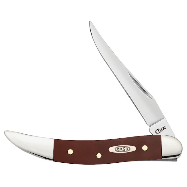 Case Cutlery 2023 Case Brown Synthetic Smooth Small Texas Toothpick 410096 Ss - CAS-11795
