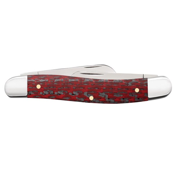 Case Cutlery 2023 Case Red & Black Carbon Fiber/G-10 Weave Smooth Medium Stockman 10318 Cv - CAS-25928