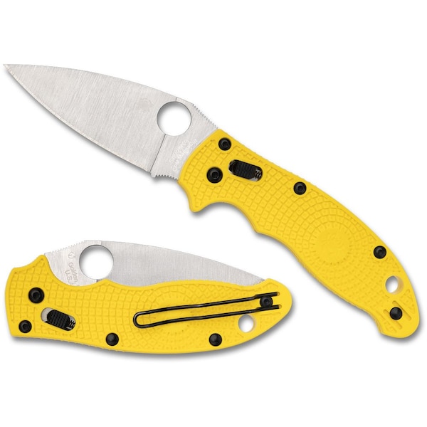Spyderco 2024 Spyderco Reveal 14, Manix 2 Salt Yellow Lightweight Cpm Magnacut, Plain Edge - SPY-C101PYL2