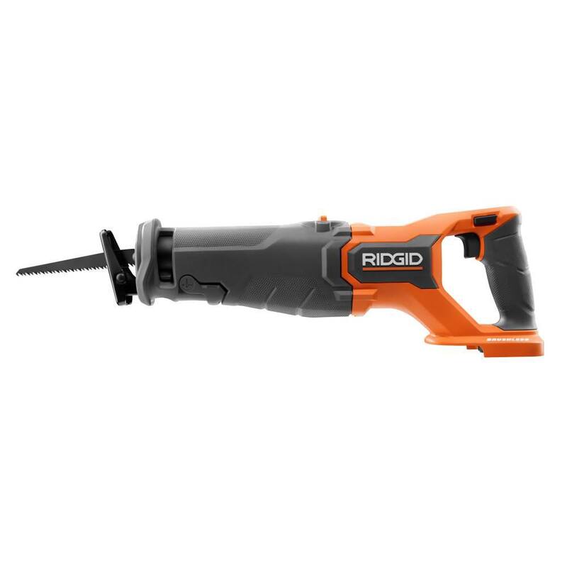 Sierra reciproca inalámbrica RIDGID 18V con motor sin escobillas y batería de iones de litio de 18V 4.0 Ah - R8647B-AC87004