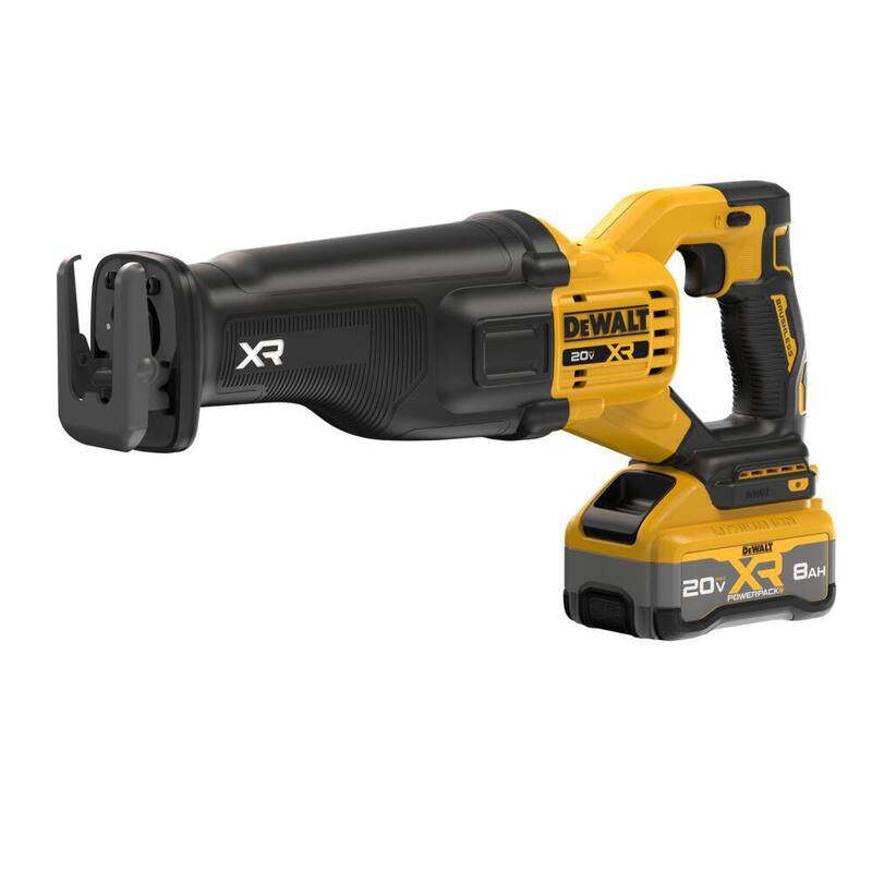 Sierra recíproca inalámbrica DEWALT de 20V XR de ion de litio con batería de 8.0 Ah y cargador - DCS384WW1
