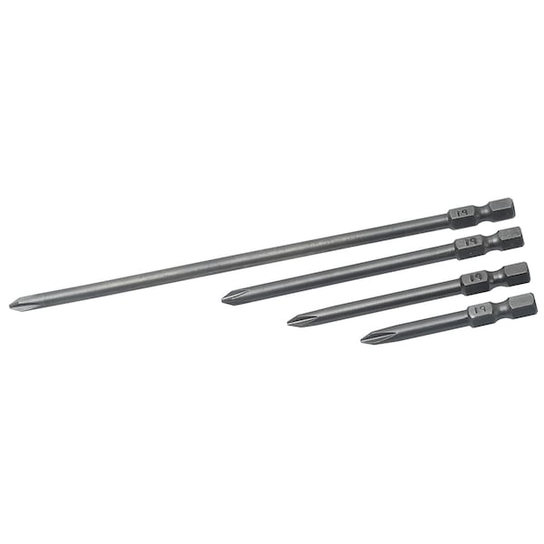 Urrea Ph #2 1/4X3-1/2" Heavy-duty 1/4” hex power drive Phillips® bits - 12032X