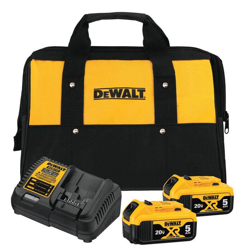Sierra reciproca inalámbrica DEWALT 20V MAX, (2) baterías de 20V MAX XR de ion de litio premium de 5.0Ah y cargador - DCB2052CKW380B