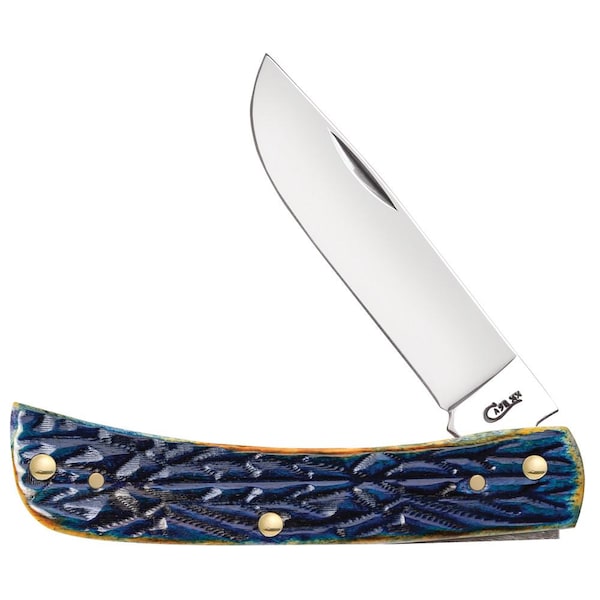 Case Cutlery 2023 Case Burnt Purple Bone Tribal Jig Sod Buster Jr 6137 Ss - CAS-61806