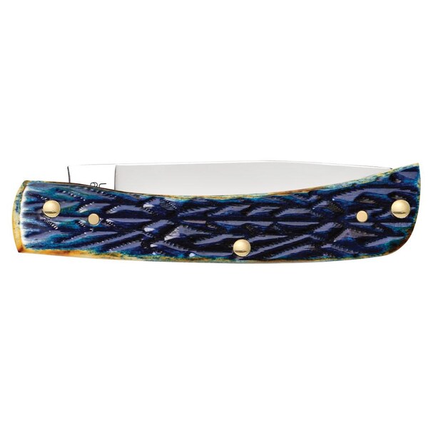 Case Cutlery 2023 Case Burnt Purple Bone Tribal Jig Sod Buster Jr 6137 Ss - CAS-61806