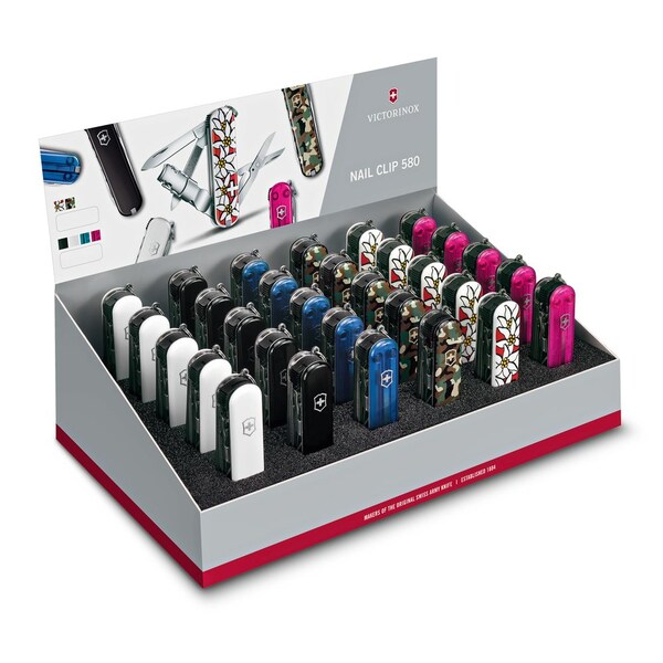 Swiss Army Brands 2024 Victorinox 0.6463.Tus1 Nail Clip 580, Ruby, Blister - VIC-0.6463.T-X1