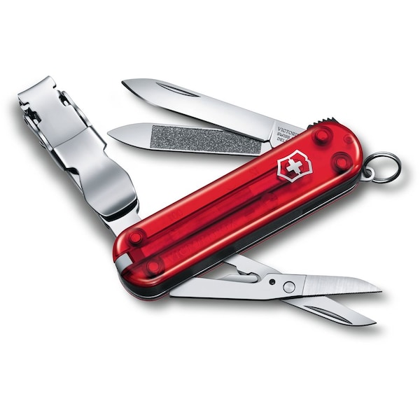Swiss Army Brands 2024 Victorinox 0.6463.Tus1 Nail Clip 580, Ruby, Blister - VIC-0.6463.T-X1