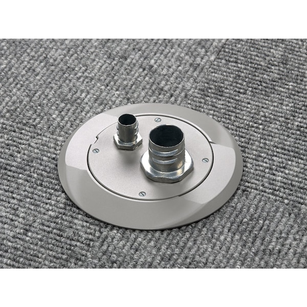 Hubbell Wiring Device-Kellems In-Floor Delivery Systems, SystemOne, Fire-Rated Poke-Through, One-Piece, Furniture Feed Version, with Junction Box, Almond - S1PTFFALJ