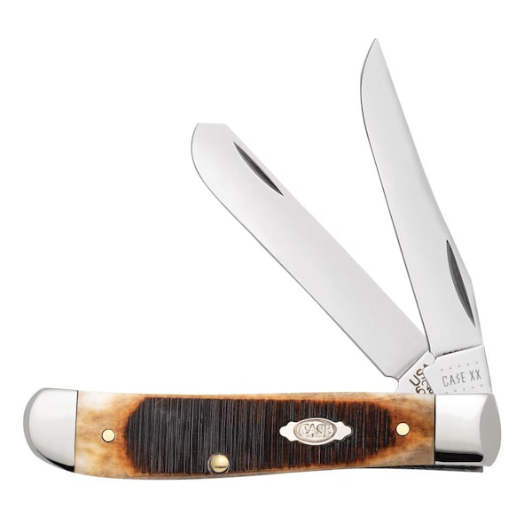 Case Cutlery 2023 Case Dark Molasses Bone Sawcut Jig Mini Trapper 6207 Ss - CAS-83141