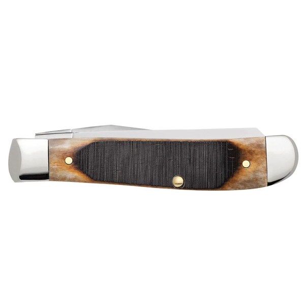 Case Cutlery 2023 Case Dark Molasses Bone Sawcut Jig Mini Trapper 6207 Ss - CAS-83141