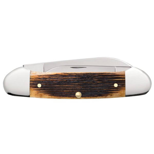 Case Cutlery 2023 Case Antique Bone Barnboard Jig Canoe 62131 Ss - CAS-25156