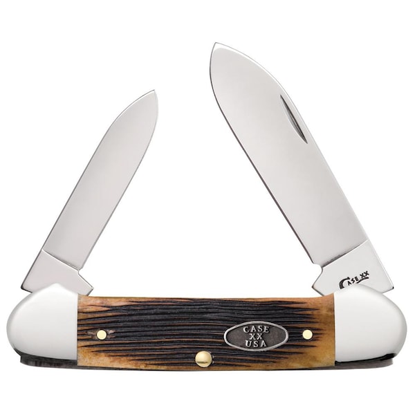 Case Cutlery 2023 Case Antique Bone Barnboard Jig Canoe 62131 Ss - CAS-25156