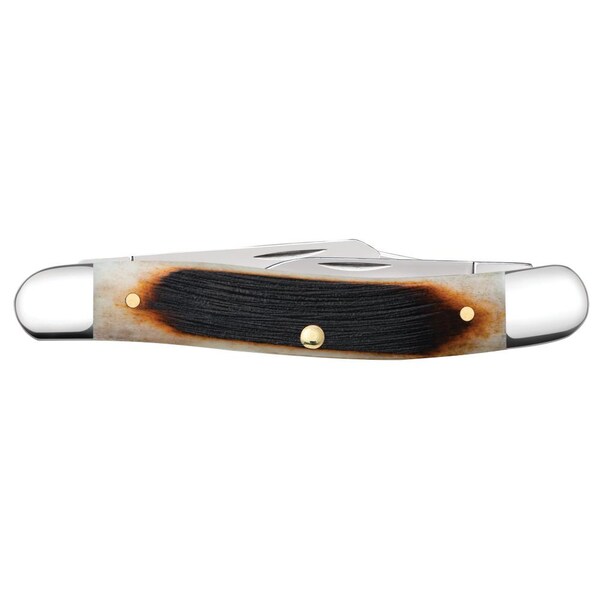Case Cutlery 2023 Case Dark Molasses Bone Sawcut Jig Medium Stockman 63087 Ss - CAS-83143