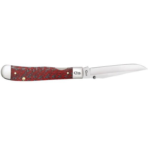 Case Cutlery 2023 Case Kickstart Red & Blk Cf/G-10 Weave Sm Trapperlock A/O 10154Ac Cv Us Pat 7,086,157 - CAS-25927