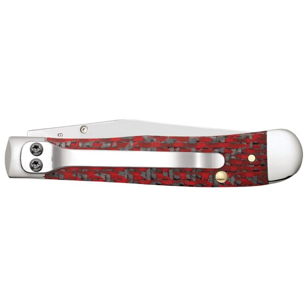 Case Cutlery 2023 Case Kickstart Red & Blk Cf/G-10 Weave Sm Trapperlock A/O 10154Ac Cv Us Pat 7,086,157 - CAS-25927