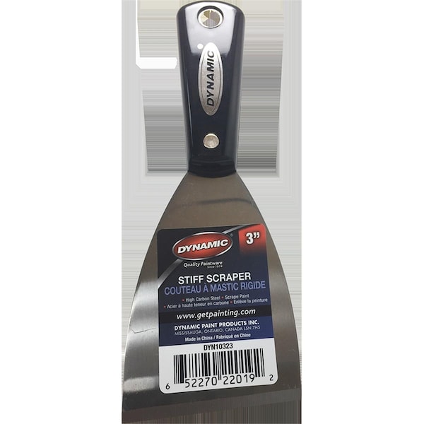Beautyblade DYN10323 3 in. Nylon Handle Series Stiff Scraper with Carbon Steel Blade - BE3574757