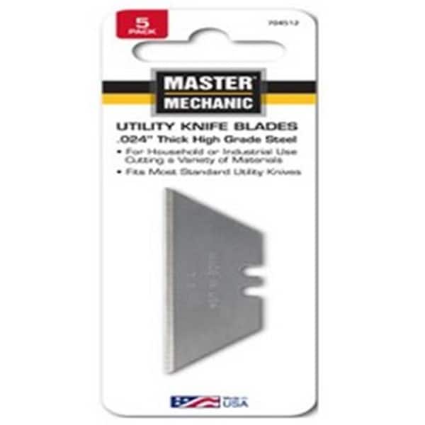 Idl Tool International IDL Tool International 704512 Master Mechanic Utility Knife Blade - Pack of 5 - 704512