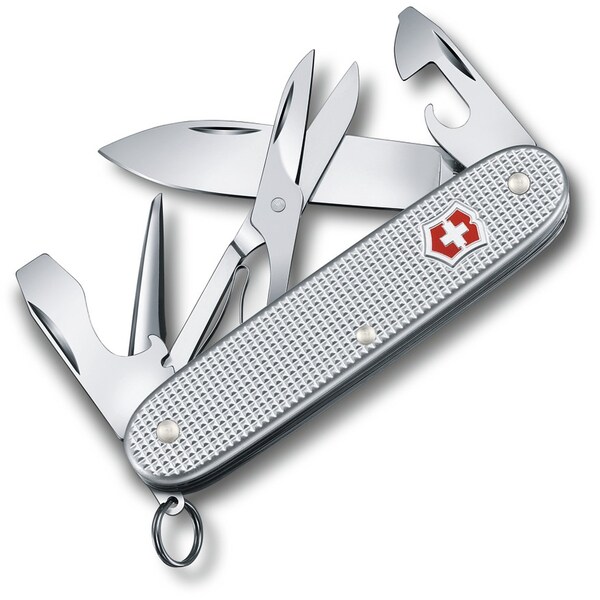 Swiss Army Brands 2024 Victorinox 0.8231.26Us1 Pioneer X, Silver Alox, Ribbed, Blister - VIC-0.8231.26-X3