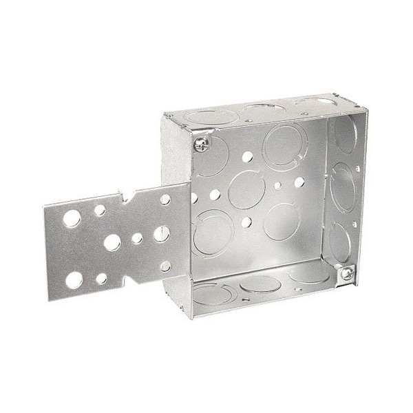 Southwire Electrical Box, 21 cu in, Square Box Type, 4 Gangs, Steel, Square Shape - 52151-B