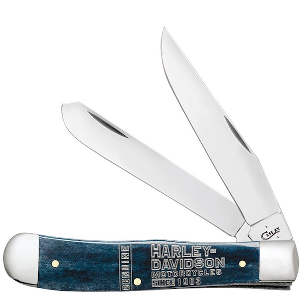 Case Cutlery 2023 Case Trapper 6254 Ss Smooth Mediterranean Blue Bone - CAS-52208