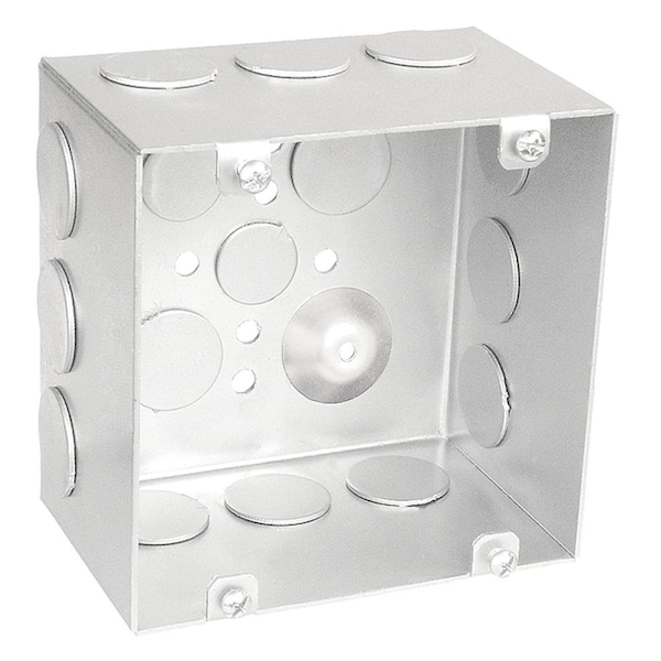 Southwire Electrical Box, 60 cu in, Junction Box Type, Steel, Square Shape - 72181-3/4