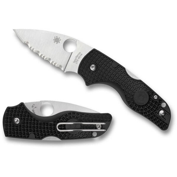 Spyderco 2024 Spyderco Reveal 14, Lil Native Black Lightweight, Serrated Edge - SPY-C230SBK