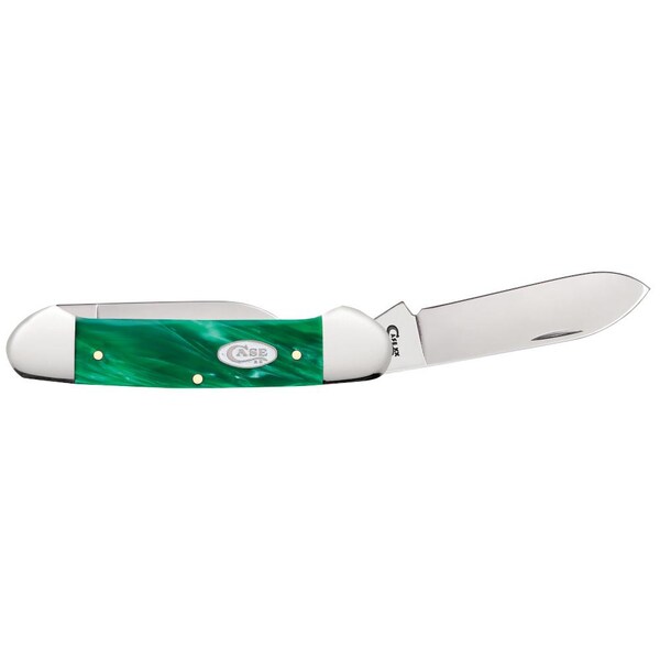 Case Cutlery 2023 Case Sparxx Green Pearl Kirinite Smooth Canoe 102131 Ss - CAS-27377