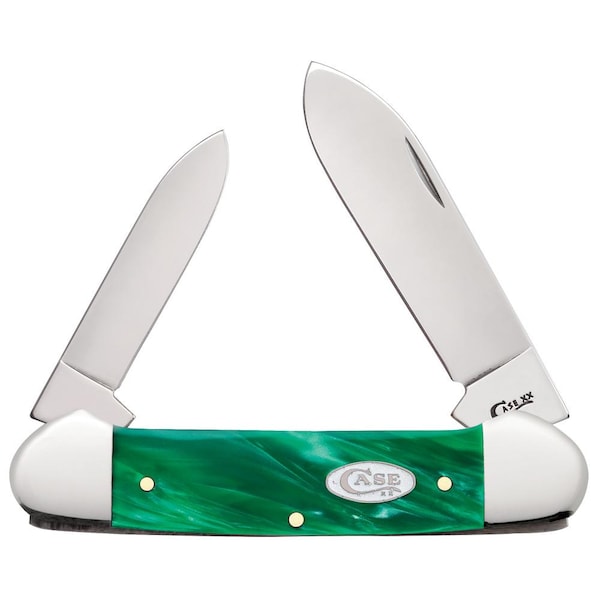 Case Cutlery 2023 Case Sparxx Green Pearl Kirinite Smooth Canoe 102131 Ss - CAS-27377