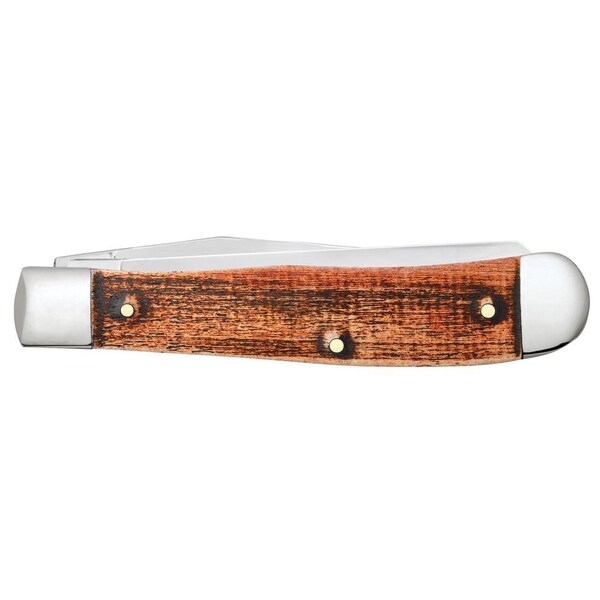 Case Cutlery Usmc Gift Set Embellished Smooth Natural Bone Trapper 6254 Ss W/Cinnamon Color Wash - CAS-13189
