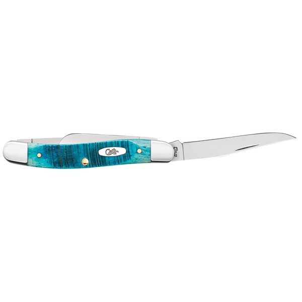 Case Cutlery 2023 Case Caribbean Blue Bone Sawcut Jig Medium Stockman 6318 Ss - CAS-25597