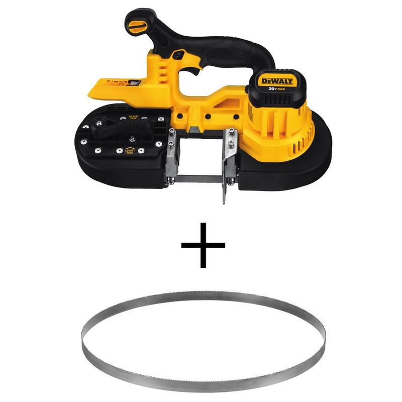 Sierra de cinta inalámbrica DEWALT 20V MAX (herramienta solamente) con hojas bimetálicas 24 TPI (paquete de 3) - DCS371BWDW3984C