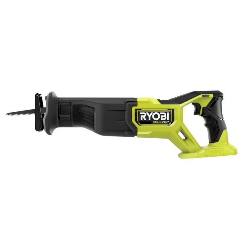 Sierra reciproca inalámbrica sin escobillas de 18V RYOBI ONE+ HP (herramienta únicamente) con juego de hojas de sierra reciproca multiusos (35 piezas) - PBLRS01B-A233501