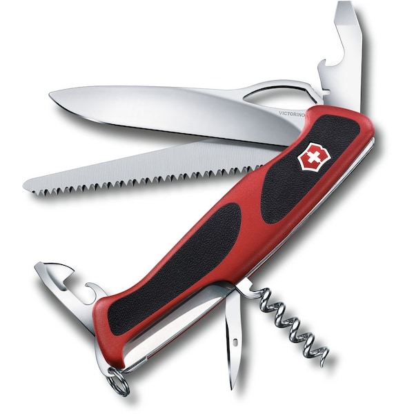 Swiss Army Brands 2024 Victorinox 0.9563.Mcus1 Rangergrip 79, Red / Black, Blister - VIC-0.9563.MC-X1