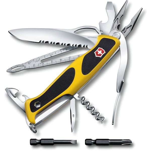 Swiss Army Brands 2024 Victorinox 0.9798.Mwc8Us1 Rangergrip Boatsman, Yellow / Black, Blister - VIC-0.9798.MWC8-X1