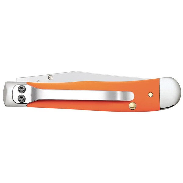 Case Cutlery 2023 Case Smooth Orange Synthetic Kickstart Trapperlock 4154Ac Ss W/Pocket Clip - CAS-80511