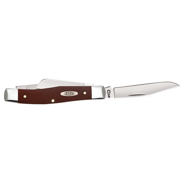 Case Cutlery 2023 Case Brown Synthetic Smooth Medium Stockman 43032 Ss - CAS-11791