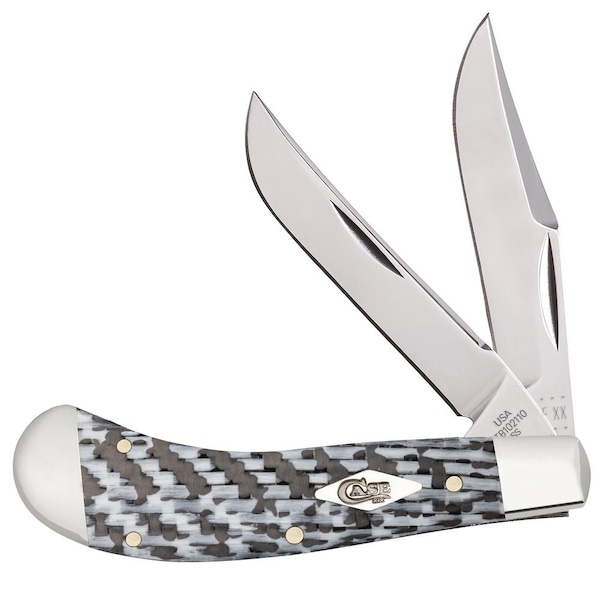 Case Cutlery 2023 Case Black And White Fiber Weave Saddlehorn Tb102110 Ss - CAS-38929