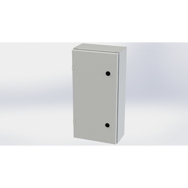 Saginaw Control & Engineering Carbon Steel Electrical Enclosures, 24 in H, 6 in D, 12 in W, NEMA 3R, 4, 12, 13, Hinged - SCE-24EL1206LPLG