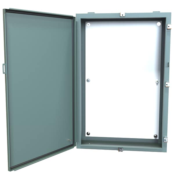 Hammond Steel Electrical Enclosures, 36 in H, 8 in D, 24 in W, NEMA 4, Hinged - 1418N4L8