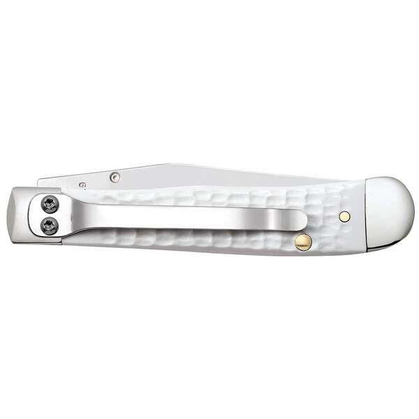 Case Cutlery 2023 Case White Synthetic Sparxx Standard Jig Kickstart Trapperlock 6154Ac Ss W/Pocket Clip - CAS-60191